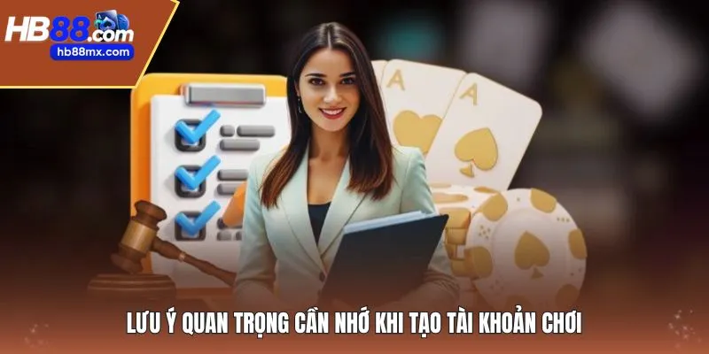Lưu ý quan trọng cần nhớ khi tạo tài khoản chơi