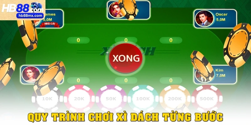 Quy trình chơi xì dách từng bước 
